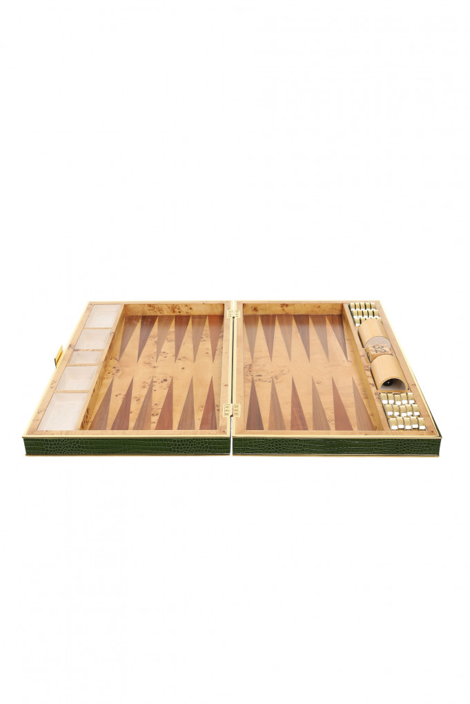 Buy Croc Leather Backgammon Set AERIN