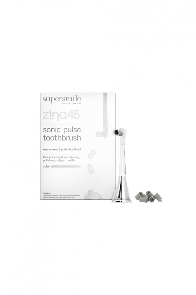 Купить Набор сменных насадок, Zina45™ Sonic Pulse Polishing Head Replacement Head Silver Supersmile